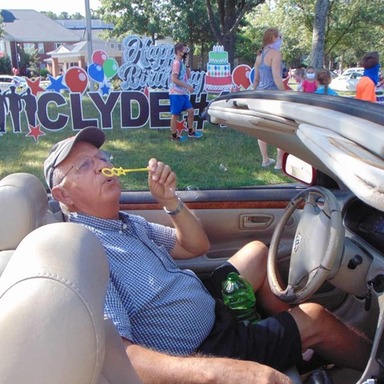 Parade for Clyde McDowell's 100th birthday